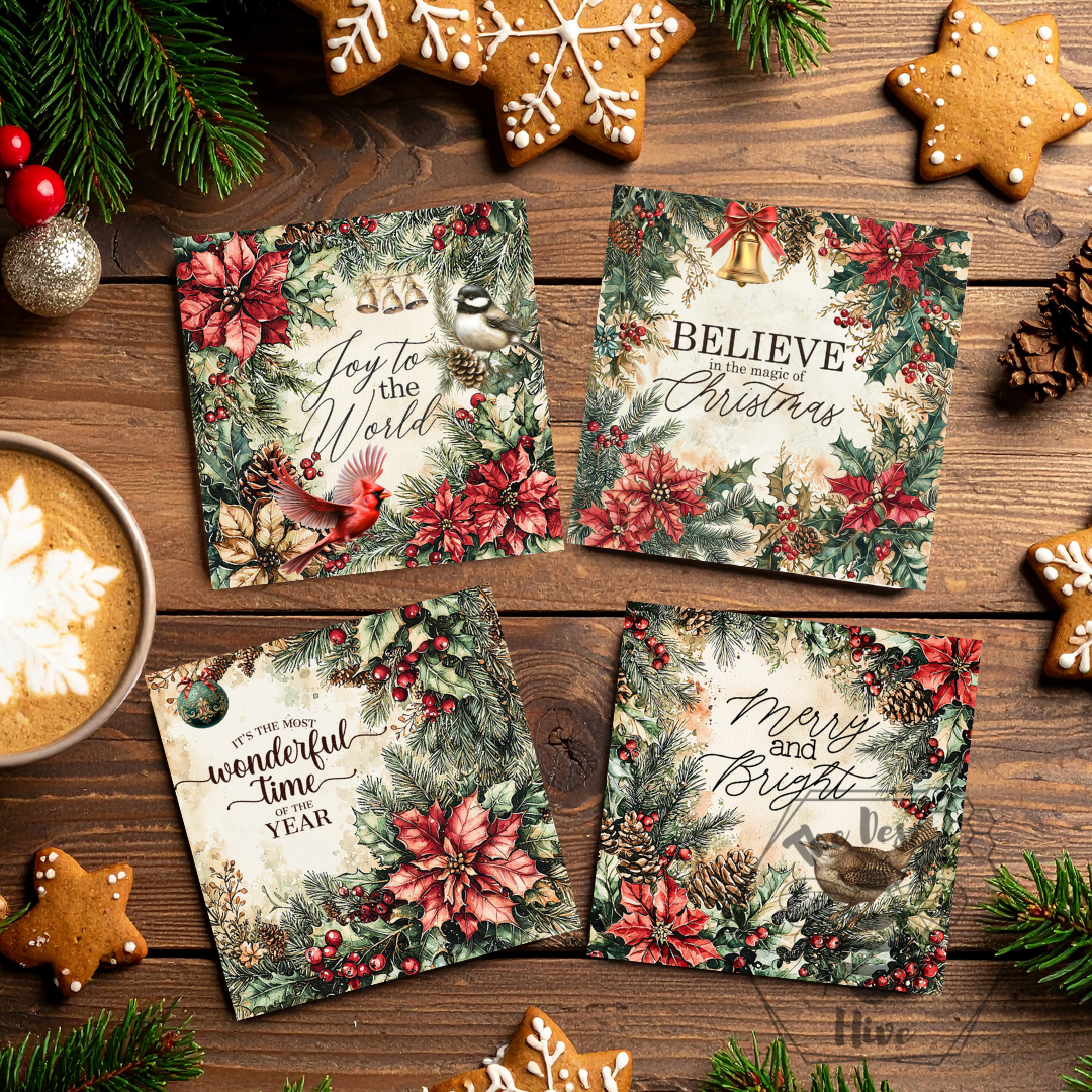 Holiday Elegance Coaster Set