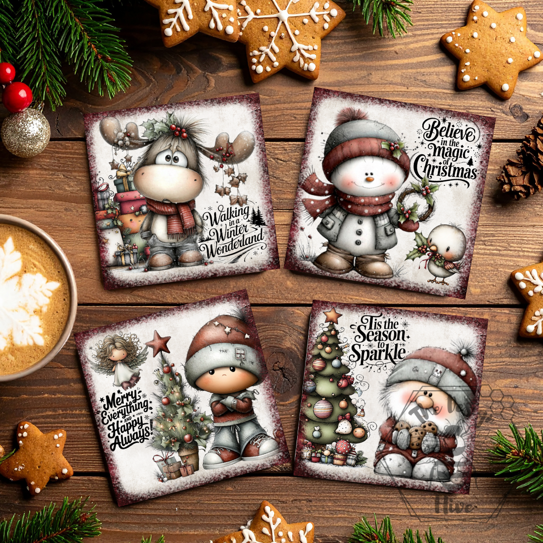 Winter Whimsy Coaster Set