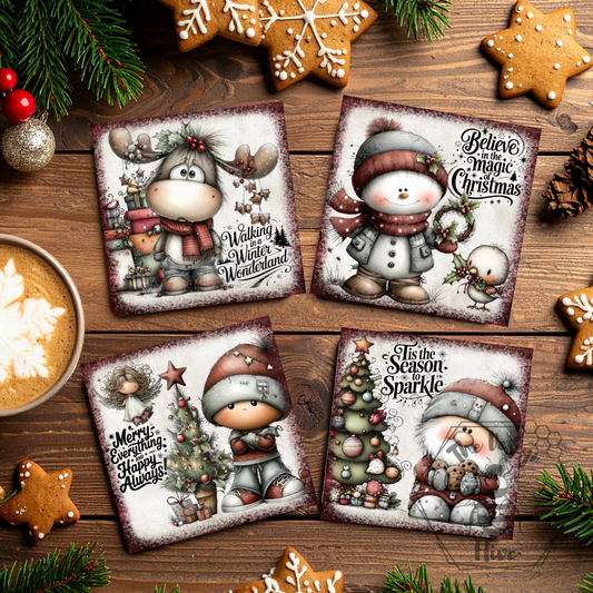 Winter Whimsy Coaster Set