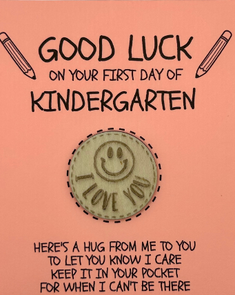 Pocket Hug Coin – First Day of Kindergarten Edition