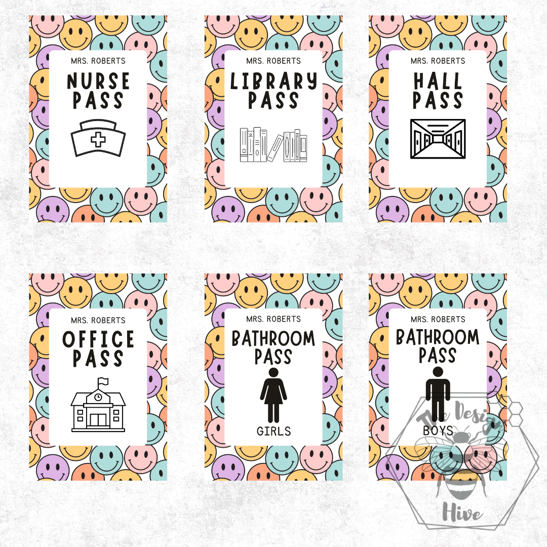 Hall Pass - Set of 6