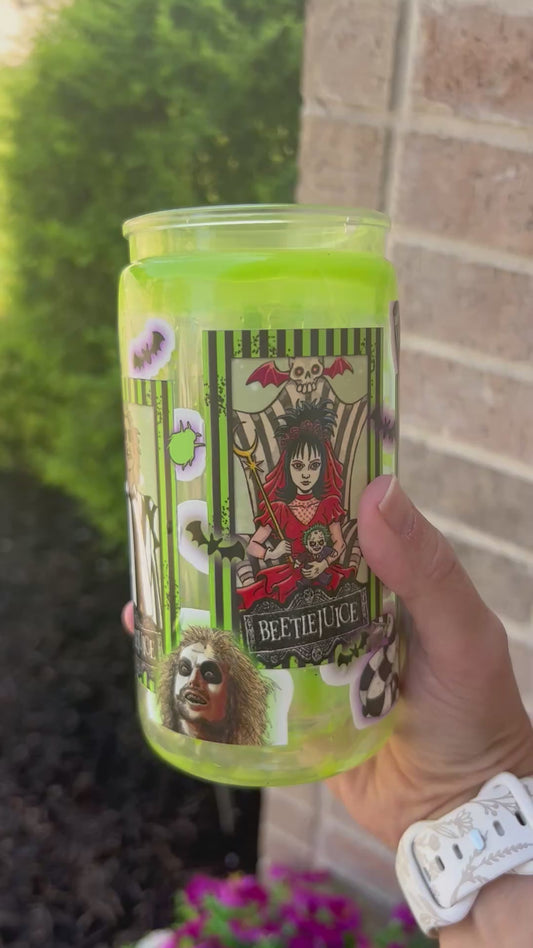 Beetlejuice - Acrylic Snow globe Tumbler